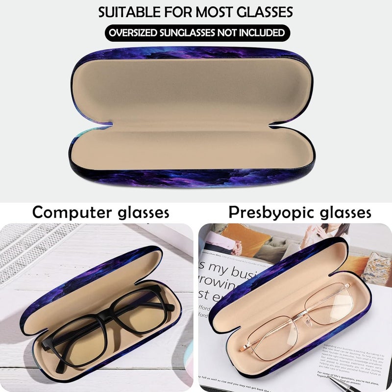 Cabreche Glasses Case Hard Shell Eyeglass Portable Glasses Eyeglasses Holder Box with Cleaning Cloth Women Girls Men Cute - Image 3